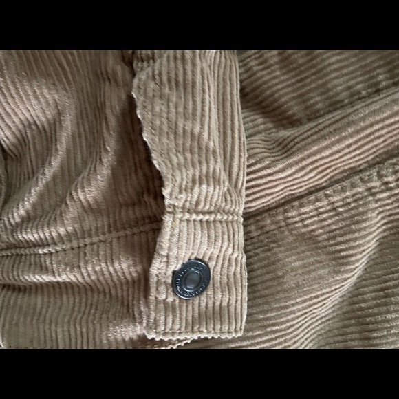 PULL&BEAR Worn Torn and Reborn Tan Corduroy Button Down Jacket - Size EU L - Picture 7 of 9